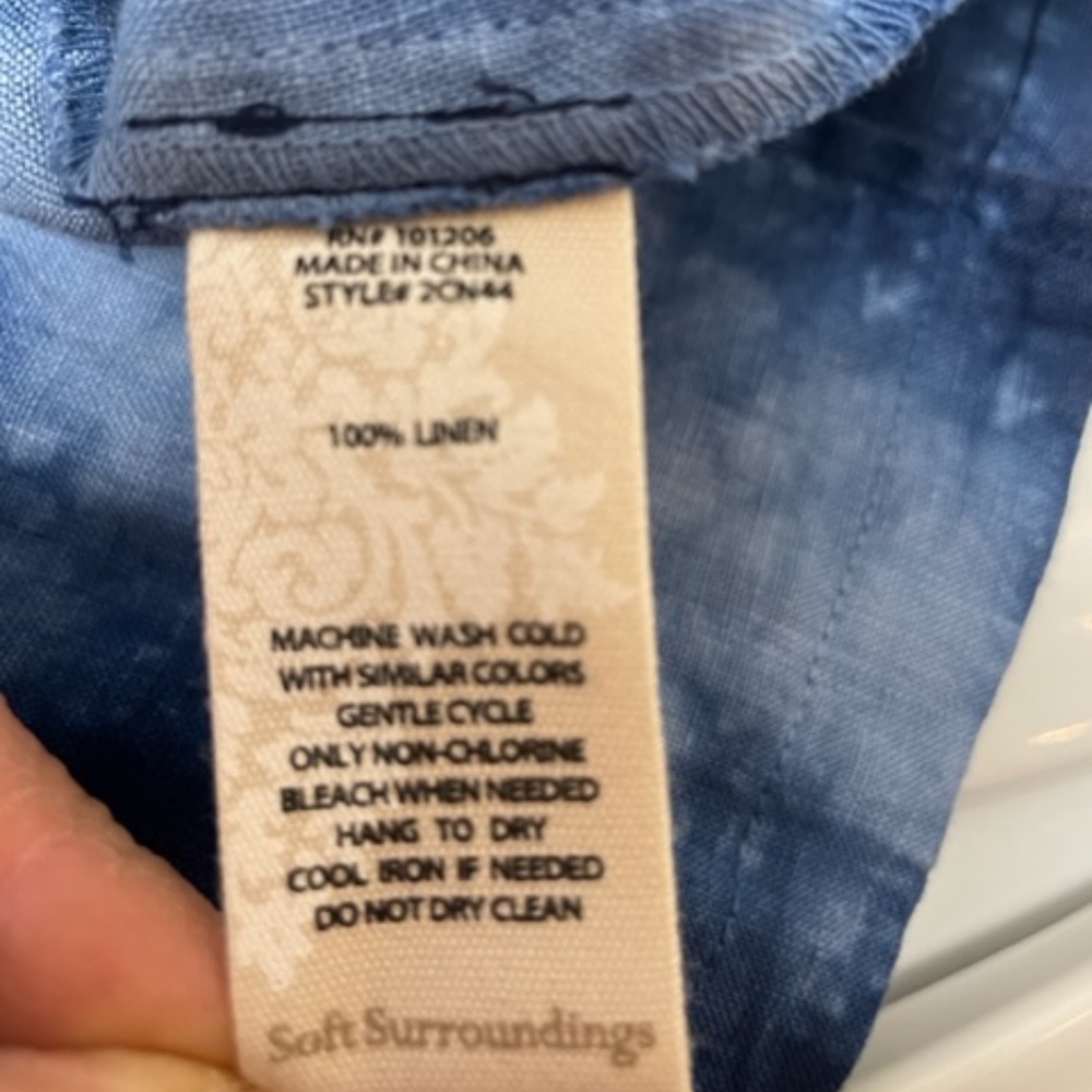 NWT Soft Surroundings Eza Linen Jacket - Picture 6 of 10